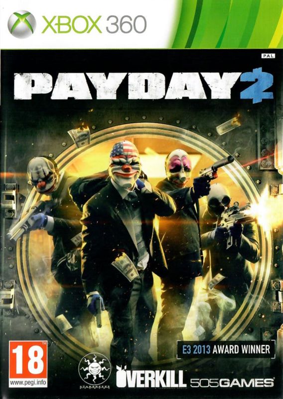 Payday 2 box art for Xbox 360